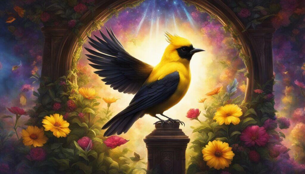 Yellow Bird with Black Wings Spiritual Meaning